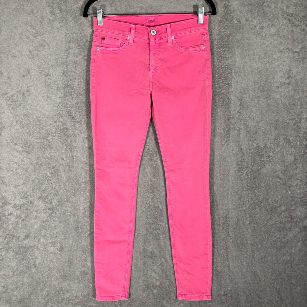 Hudson Nico Midrise Super Skinny Jeans Pink Size 26 Womens Denim Barbiecore